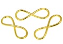 Link, infinity, 925 silverplacat gold,18mm - x1