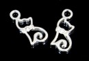 Pendant, kitty, 925 silver, 12x5mm  - x1