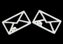 Link, email symbol, 925 silver, 14mm  - x1