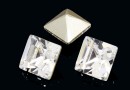 Swarovski, fancy chaton Square, crystal, 2mm - x20