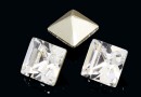 Swarovski, fancy chaton square, crystal, 2mm - x20