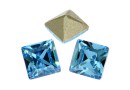 Swarovski, fancy chaton square, aquamarine, 2mm - x20