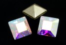 Swarovski, fancy chaton Square, aurore boreale, 3mm - x10