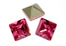 Swarovski, fancy chaton square, rose, 3mm - x10