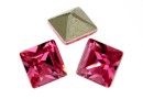 Swarovski, fancy chaton square, rose, 3mm - x10