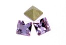 Swarovski, fancy chaton square, violet, 3mm - x10