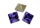 Swarovski, fancy chaton square, tanzanite, 3mm - x10