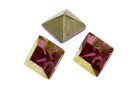 Swarovski, fancy chaton Square, lilac shadow, 3mm - x10