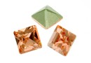 Swarovski, fancy chaton Square, light peach, 3mm - x10