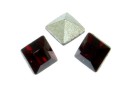 Swarovski, fancy chaton Square, dark siam, 3mm - x10