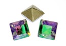 Swarovski, fancy chaton Square, paradise shine, 3mm - x10