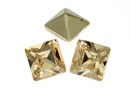 Swarovski, fancy chaton Square, light silk, 3mm - x10