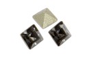 Swarovski, fancy chaton Square, silver night , 3mm - x10