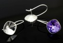 Earring findings, 925 silver, for Swarovski 4470 10mm - x1pair