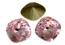 Swarovski, fancy square, rosaline, 12mm - x1