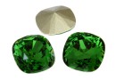 Swarovski, fancy square, dark moss green, 12mm - x1