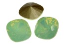 Swarovski, fancy square, chrysolite opal, 12mm - x1