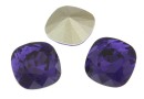 Swarovski, square fancy, purple velvet, 10mm - x1