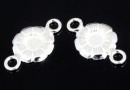 Baza link argint 925 floare 9mm pt Swarovski rhinestone 3-4mm - x1buc