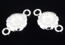 Link, base, 925 silver, for Swarovski rhinestone flower 3-4mm - x1piece