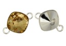 Baza link argint 925 rodiat romb pt Swarovski 4470 de 10mm - x1