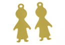 Charm, child, gold-plated 925 silver, 15x6mm - x1piece