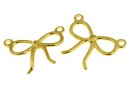 Link, ribbon, gold-plated 925 silver, 15mm - x1