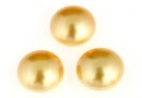 Swarovski, crystal pearl cabochon, gold, 10mm - x2