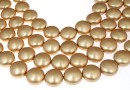 Swarovski disk pearls, vintage gold, 10mm - x10