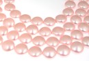 Swarovski disk pearls, rosaline, 10mm - x10