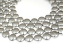 Perle Swarovski disc, light grey pearl, 10mm - x10