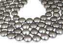 Perle Swarovski disc, grey pearl, 10mm - x10