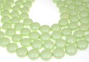 Perle Swarovski disc, pastel green pearl, 10mm - x10