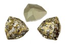 Swarovski, fancy rivoli Trilliant, gold patina, 12mm - x1