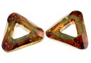 Swarovski, pandantiv triunghi, copper comet argent, 20mm - x1