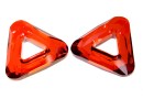 Swarovski, pandantiv triunghi, red magma, 20mm - x1