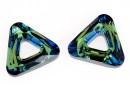 Swarovski, pandantiv triunghi, bermuda blue, 20mm - x1