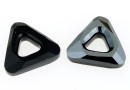 Swarovski, pandantiv triunghi, jet hematite, 20mm - x1