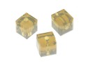 Swarovski, margele cub, light grey opal, 4mm - x2