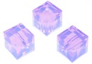 Swarovski, margele cub, violet opal, 4mm - x2