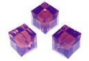 Swarovski, margele cub, cyclamen opal, 8mm - x1