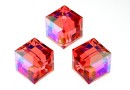 Swarovski, margele cub, padparadscha AB, 8mm - x1