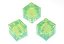 Swarovski, margele cub, chrysolite opal, 8mm - x1