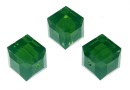 Swarovski, margele cub, palace green opal, 4mm - x2