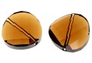 Swarovski, margele twist, smoked topaz, 18mm - x1