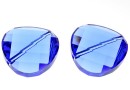 Swarovski, margele twist, sapphire, 18mm - x1