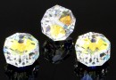 Swarovski, margele rondelle, aurore boreale, 8mm - x2