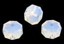 Swarovski, margele rondelle, white opal, 8mm - x2