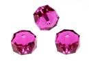 Swarovski, margele rondelle, fuchsia, 8mm - x2