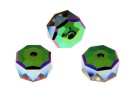 Swarovski, rondelle bead, scarabaeus green, 8mm - x2